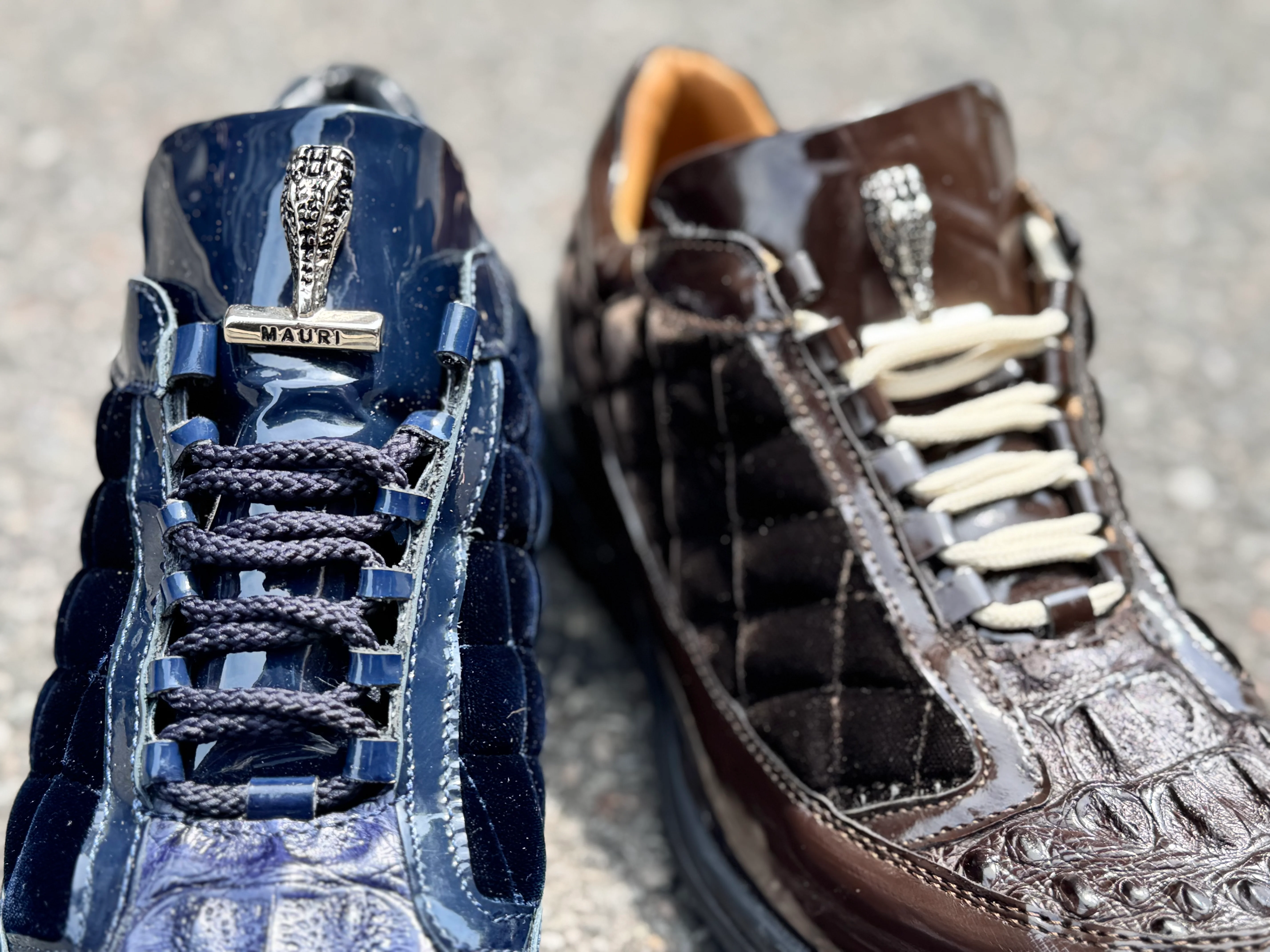 Mauri 8415 Patent Leather, Hornback and Velvet Sneakers - Image 11
