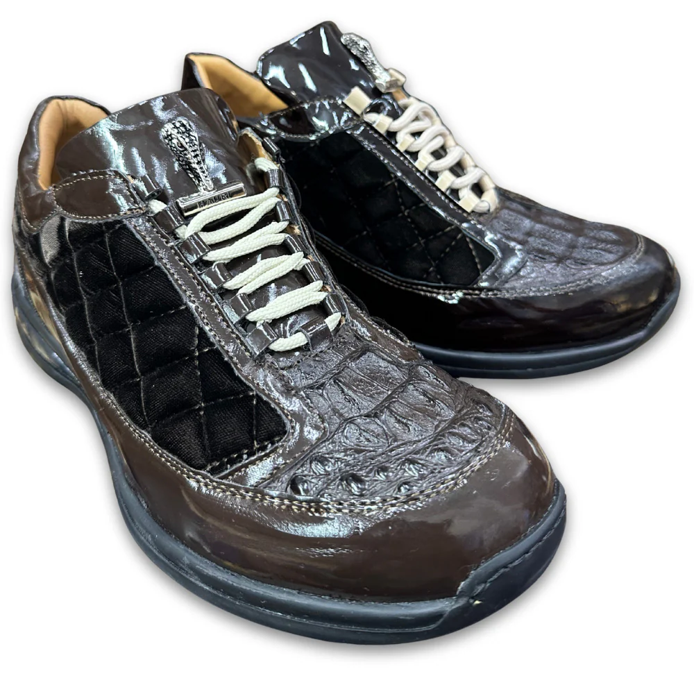 Mauri 8415 Patent Leather, Hornback and Velvet Sneakers - Image 3