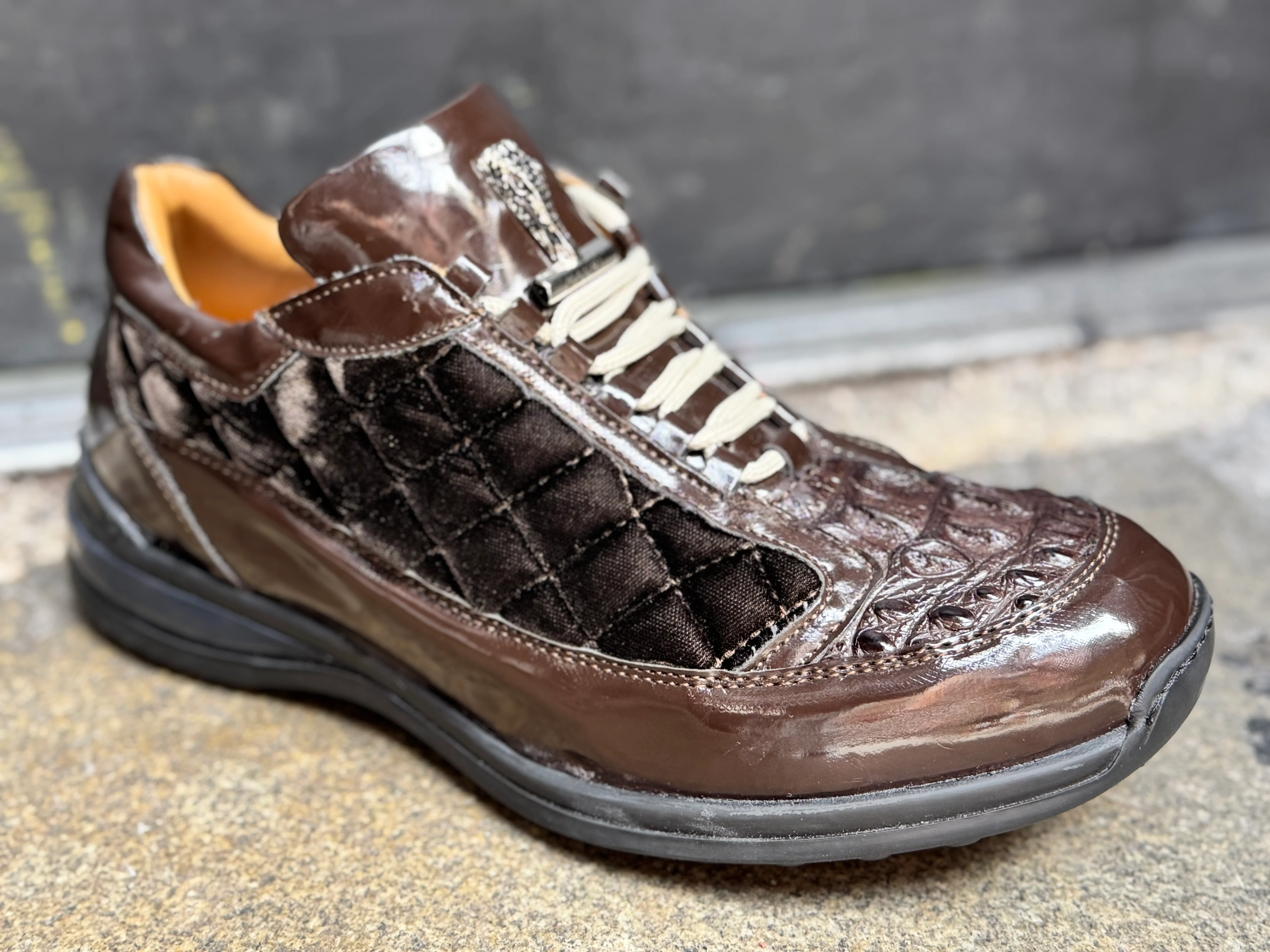 Mauri 8415 Patent Leather, Hornback and Velvet Sneakers - Image 7