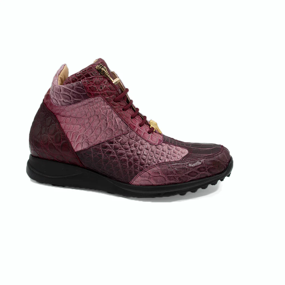 Mauri 8510 FC Multi Color Burgundy Fade Hi Top Sneaker - Image 5