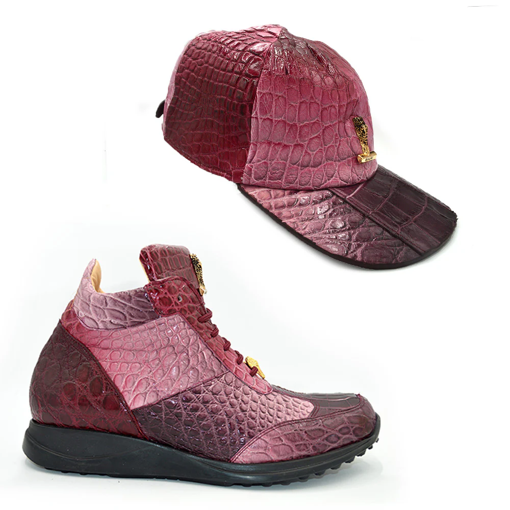 Mauri 8510 FC Multi Color Burgundy Fade Hi Top Sneaker - Image 6