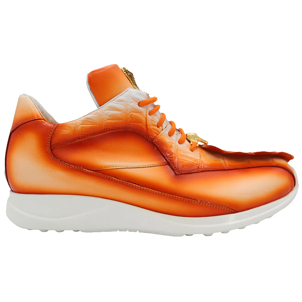 Mauri 8596 Dirty HornBack Alligator and Calf Sneakers - Image 4