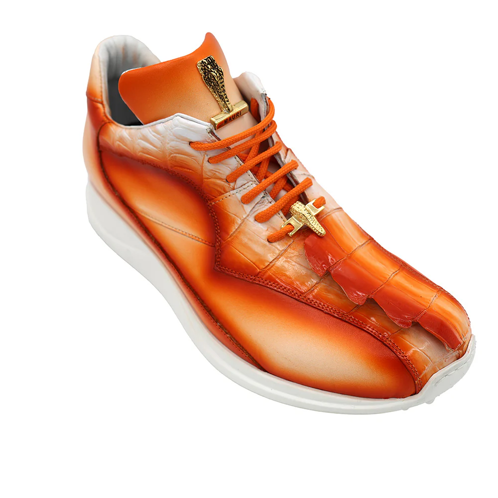 Mauri 8596 Dirty HornBack Alligator and Calf Sneakers - Image 5