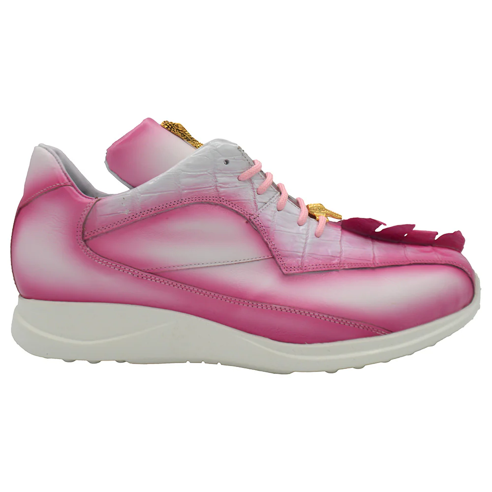 Mauri 8596 Dirty HornBack Alligator and Calf Sneakers - Image 6