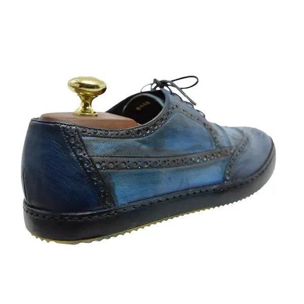 Mauri 8668 -8563 Leather & Alligator Wingtip Low-top Sneakers - Image 10
