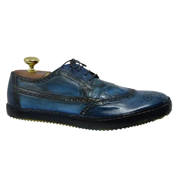 Mauri 8668 -8563 Leather & Alligator Wingtip Low-top Sneakers - Image 8