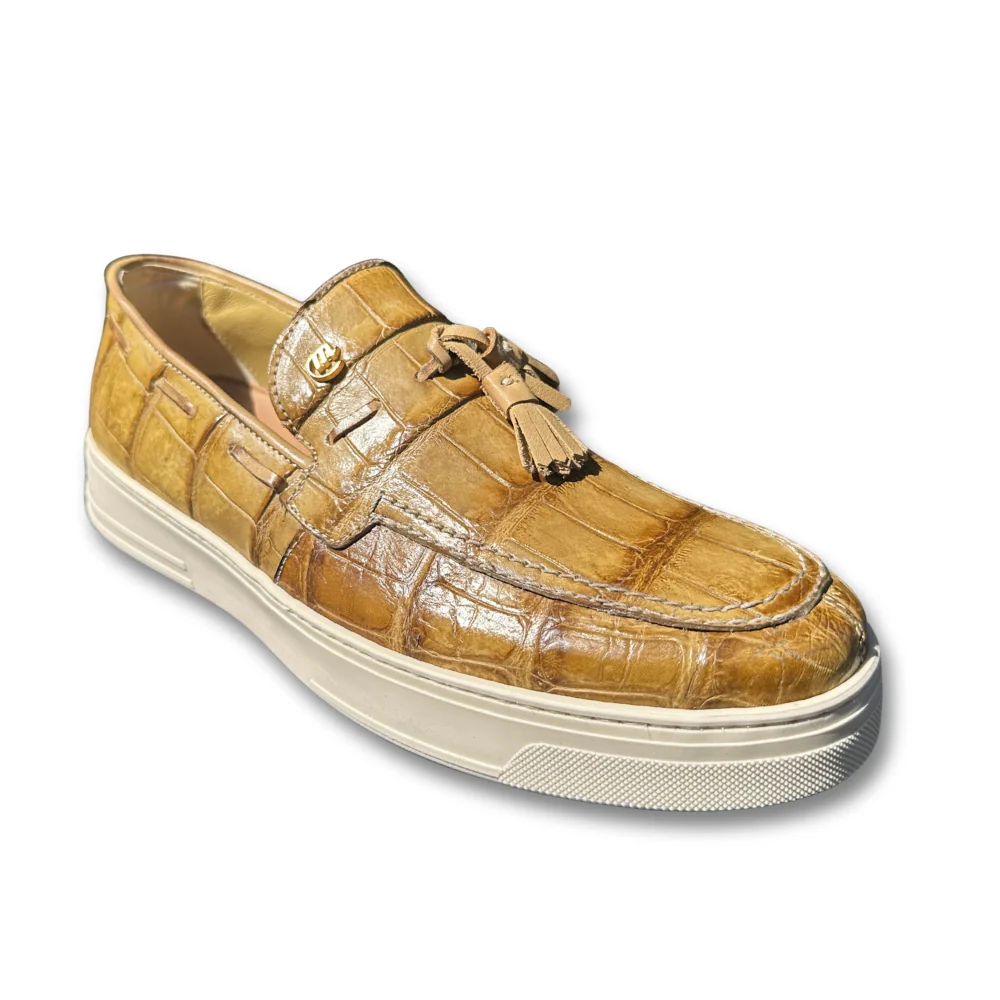 Mauri 8800 Alligator Calf Hand Painted Sneakers - Image 3