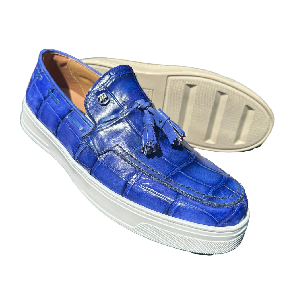 Mauri 8800 Alligator Calf Hand Painted Sneakers - Image 4