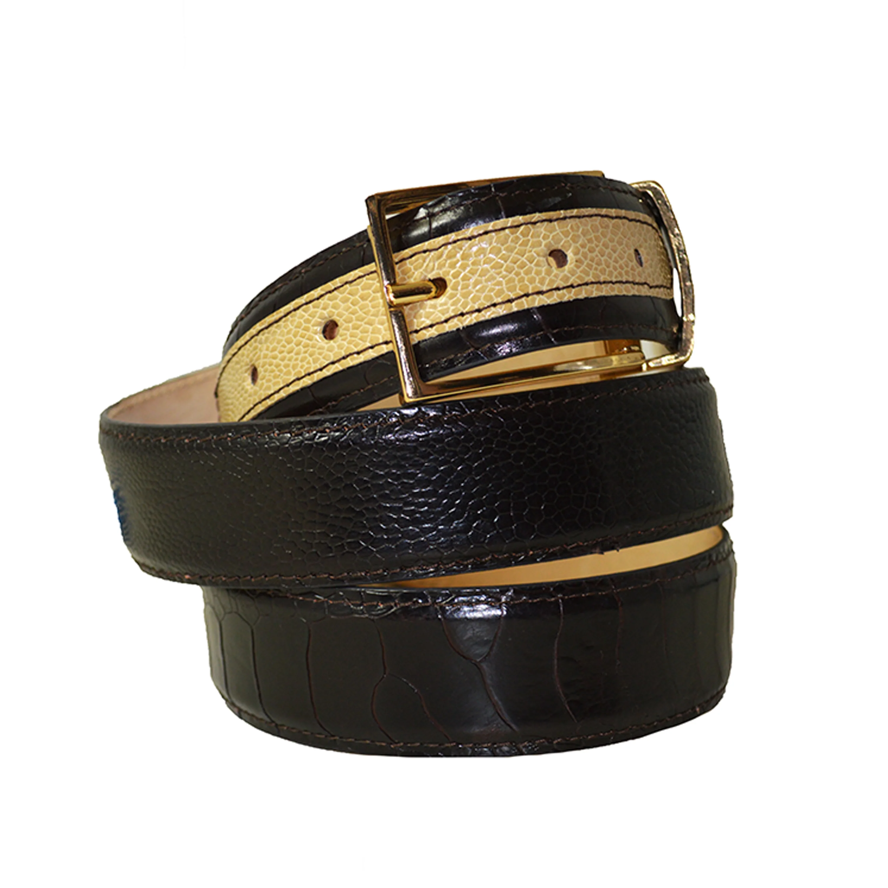 Mauri 2 Tone Ostrich Belt - Image 4