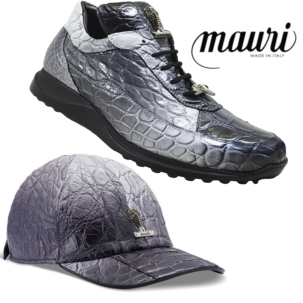 Mauri 8900 FC Multi Grey Alligator Sneakers - Image 4