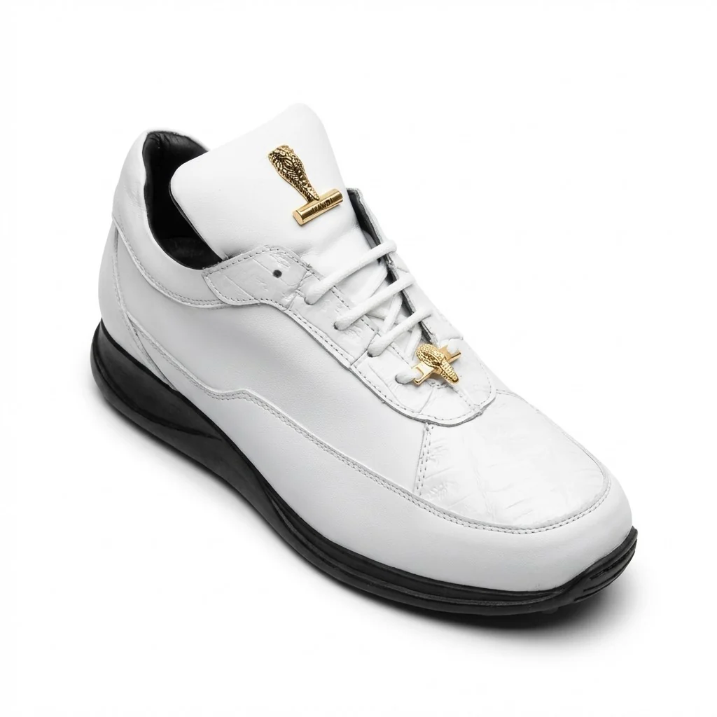 Mauri 8900 Napa Leather and Baby Crocodile Sneakers - Image 12