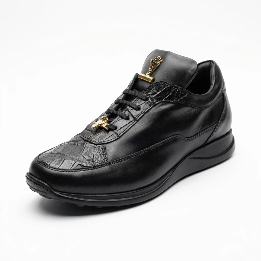 Mauri 8900 Napa Leather and Baby Crocodile Sneakers - Image 16