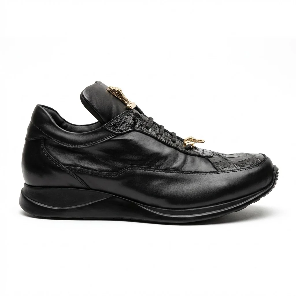 Mauri 8900 Napa Leather and Baby Crocodile Sneakers - Image 17