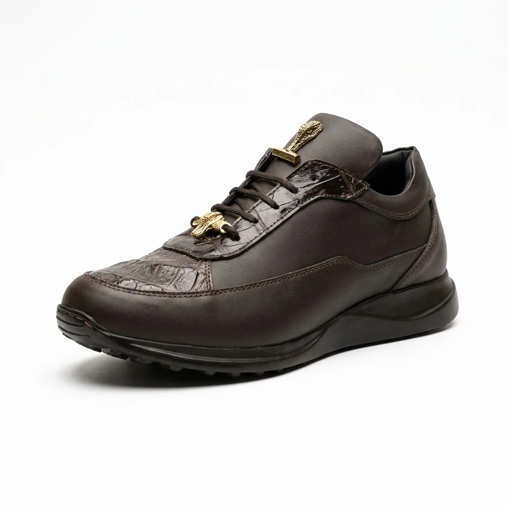 Mauri 8900 Napa Leather and Baby Crocodile Sneakers - Image 19