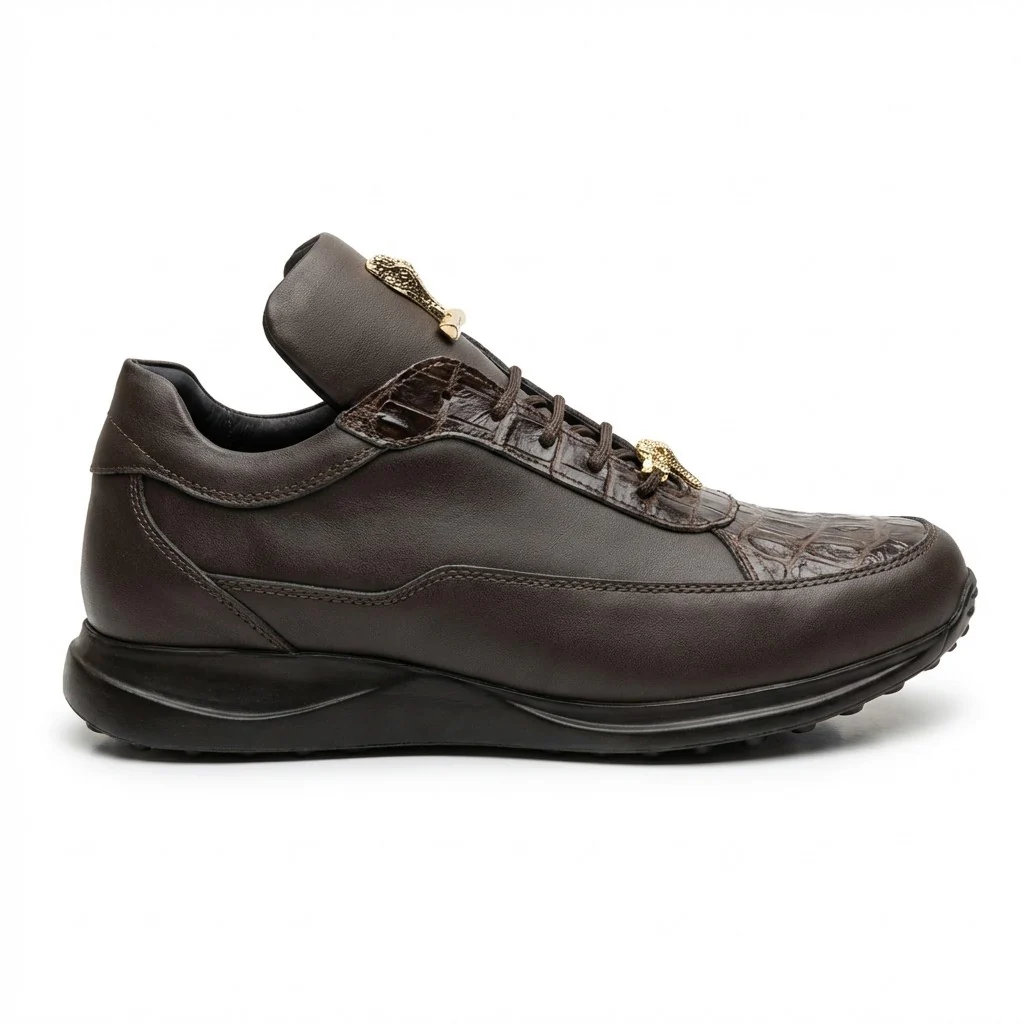 Mauri 8900 Napa Leather and Baby Crocodile Sneakers - Image 20