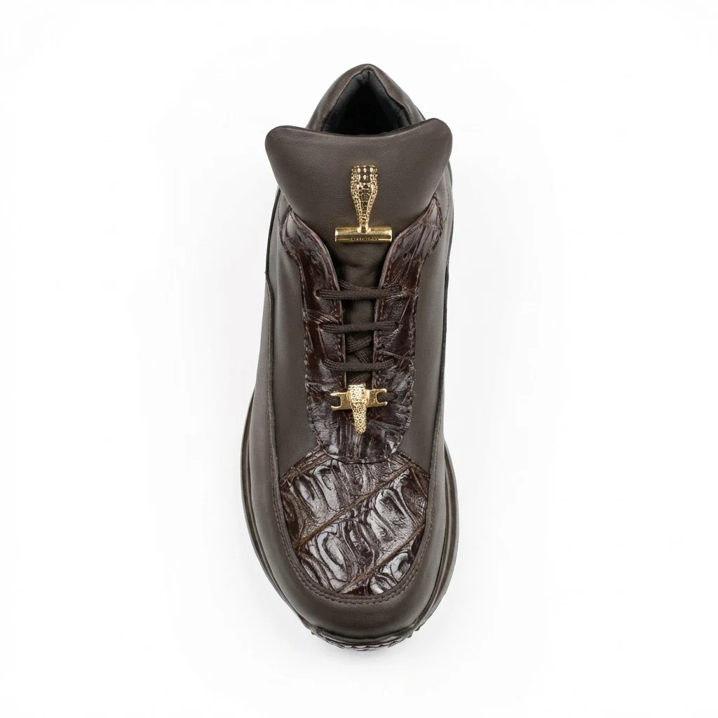 Mauri 8900 Napa Leather and Baby Crocodile Sneakers - Image 21