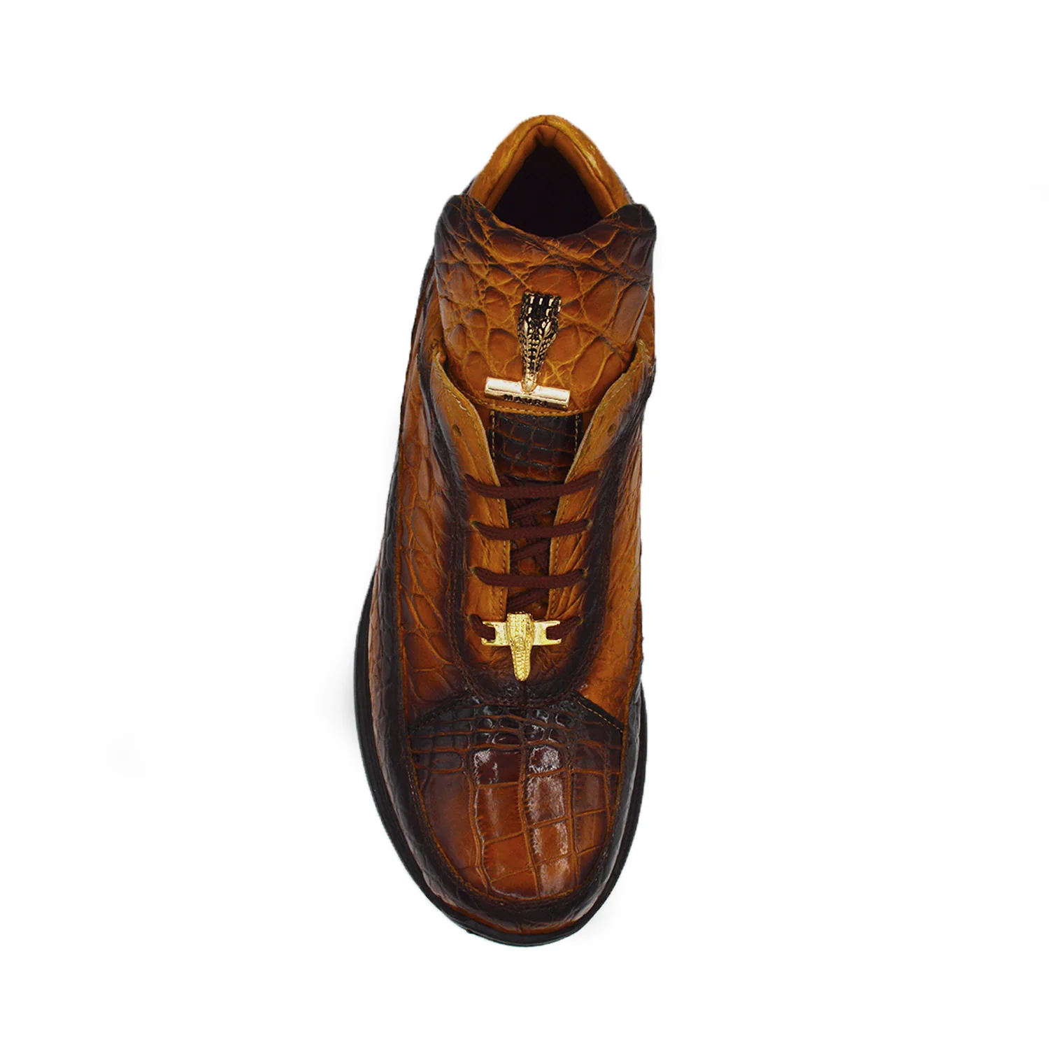 Mauri 8900 Multi Toffee Spray Gold Alligator Casuals - Image 3