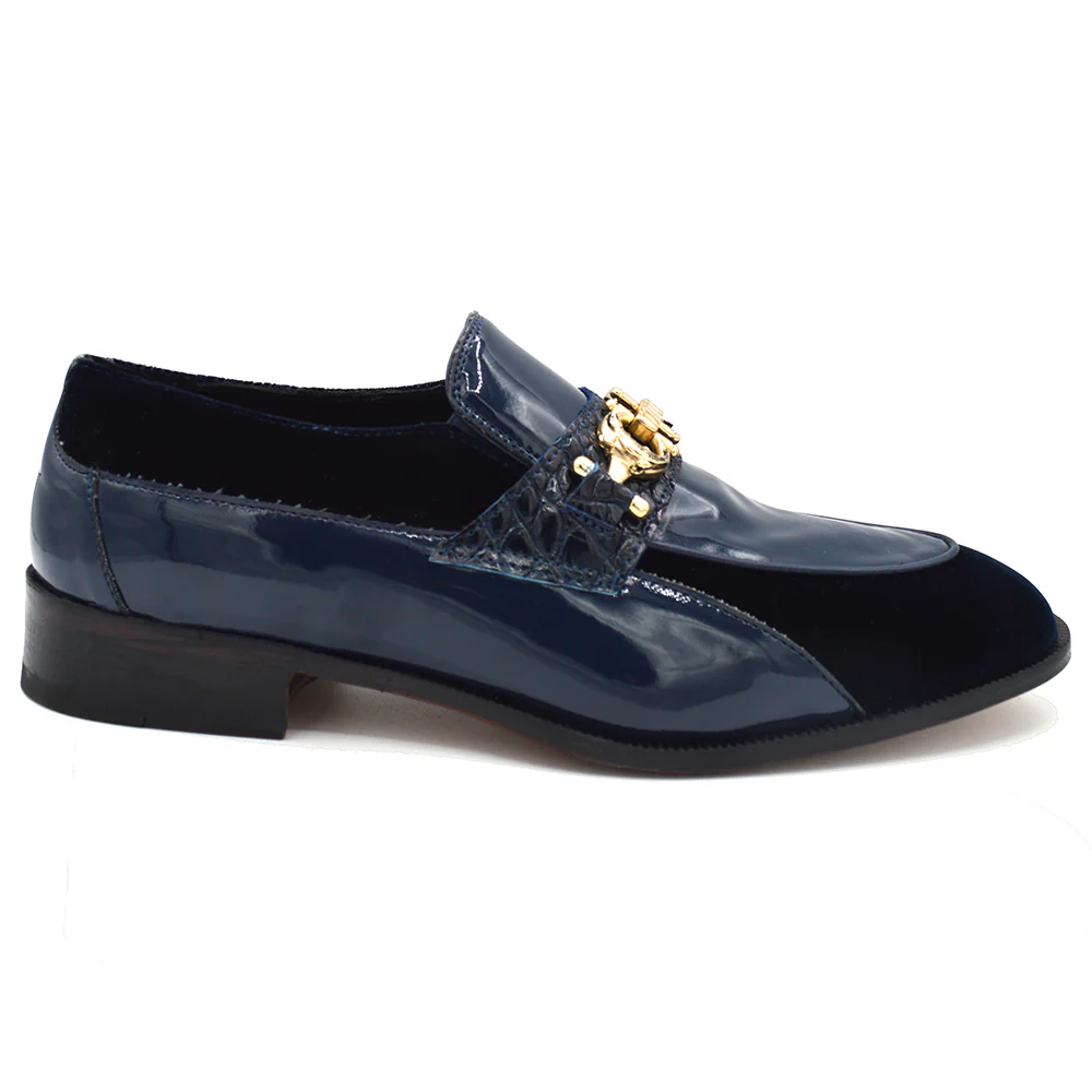 Mauri 3298 Alligator, Patent Leather and Velvet Loafer - Image 13