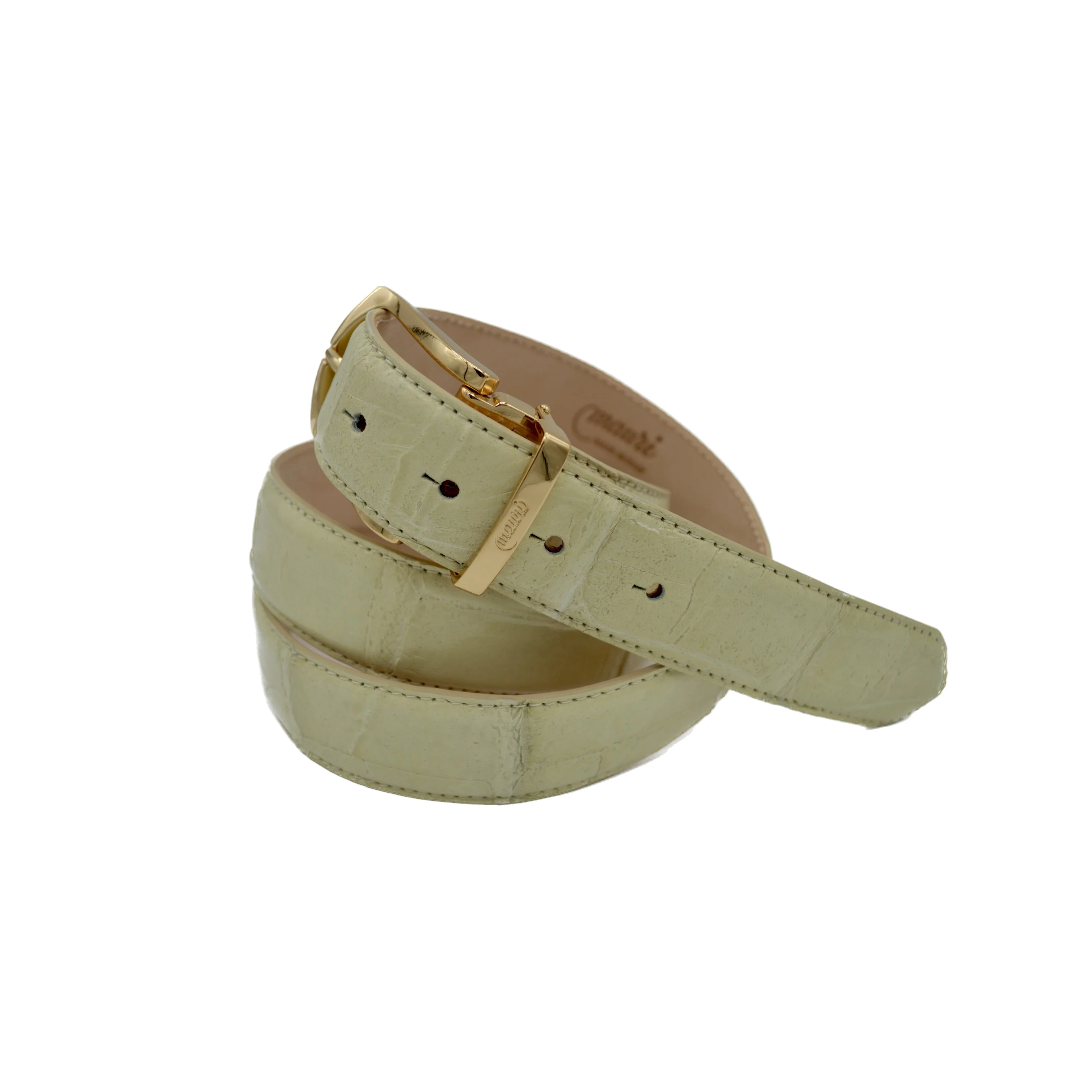 Mauri Cream Alligator Belt
