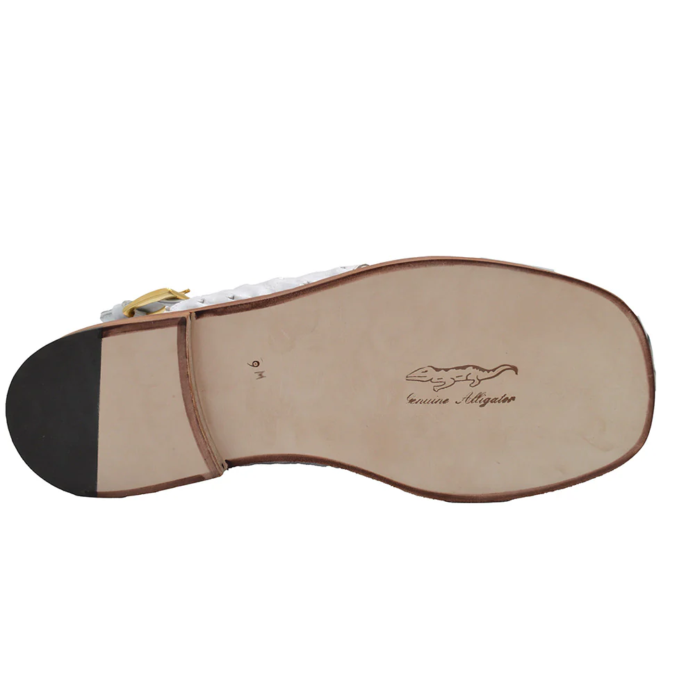 Mauri 096 Ostrich White Sandals - Image 4