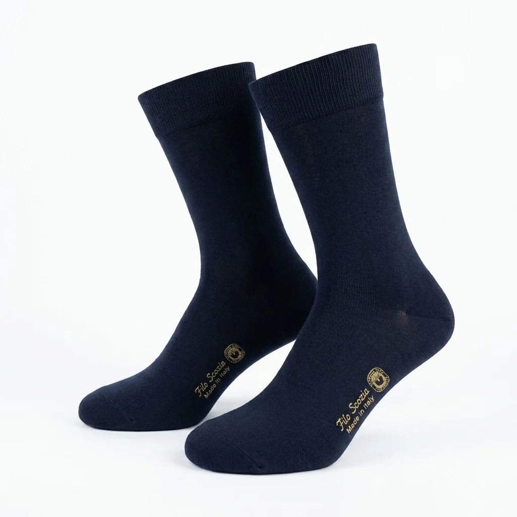 Distretto73 Men's 100% Filoscozia Cotton Solid Color Dress Socks - Image 14