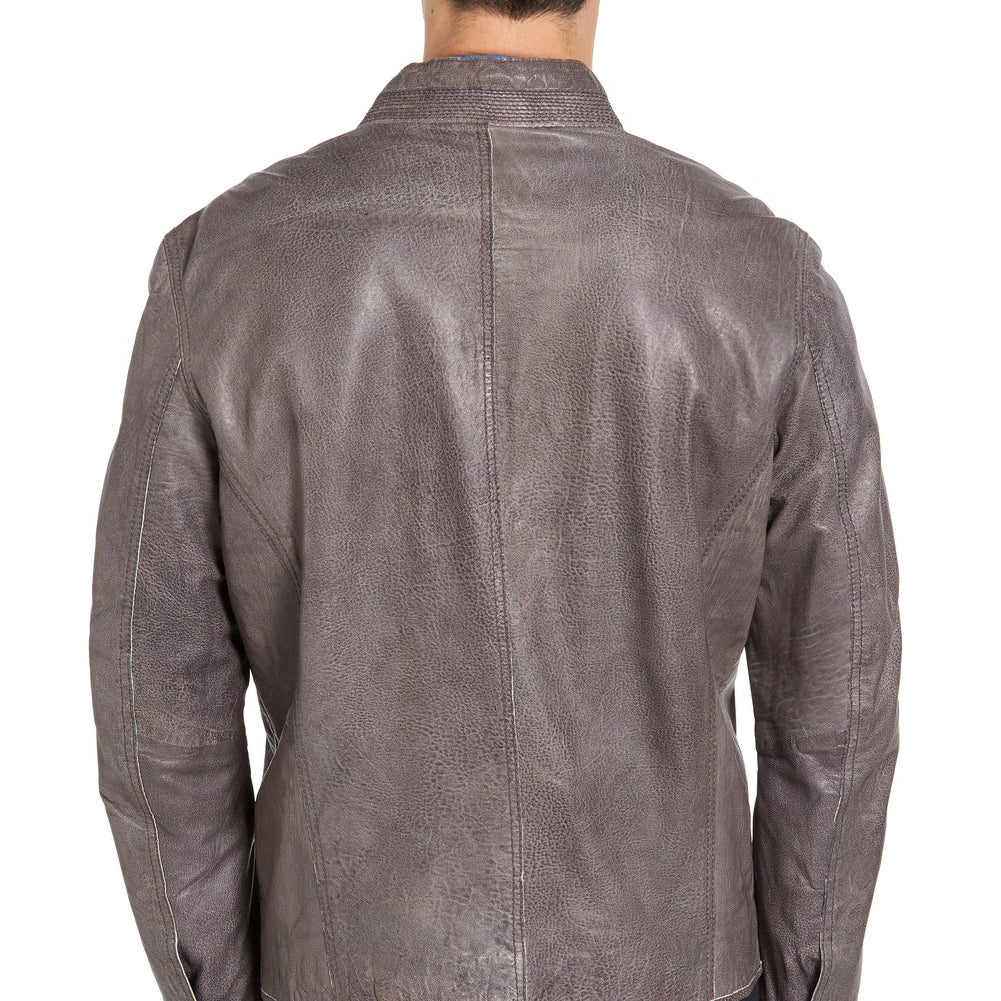Missani Gray Lamb Skin Jacket 390678 - Image 3