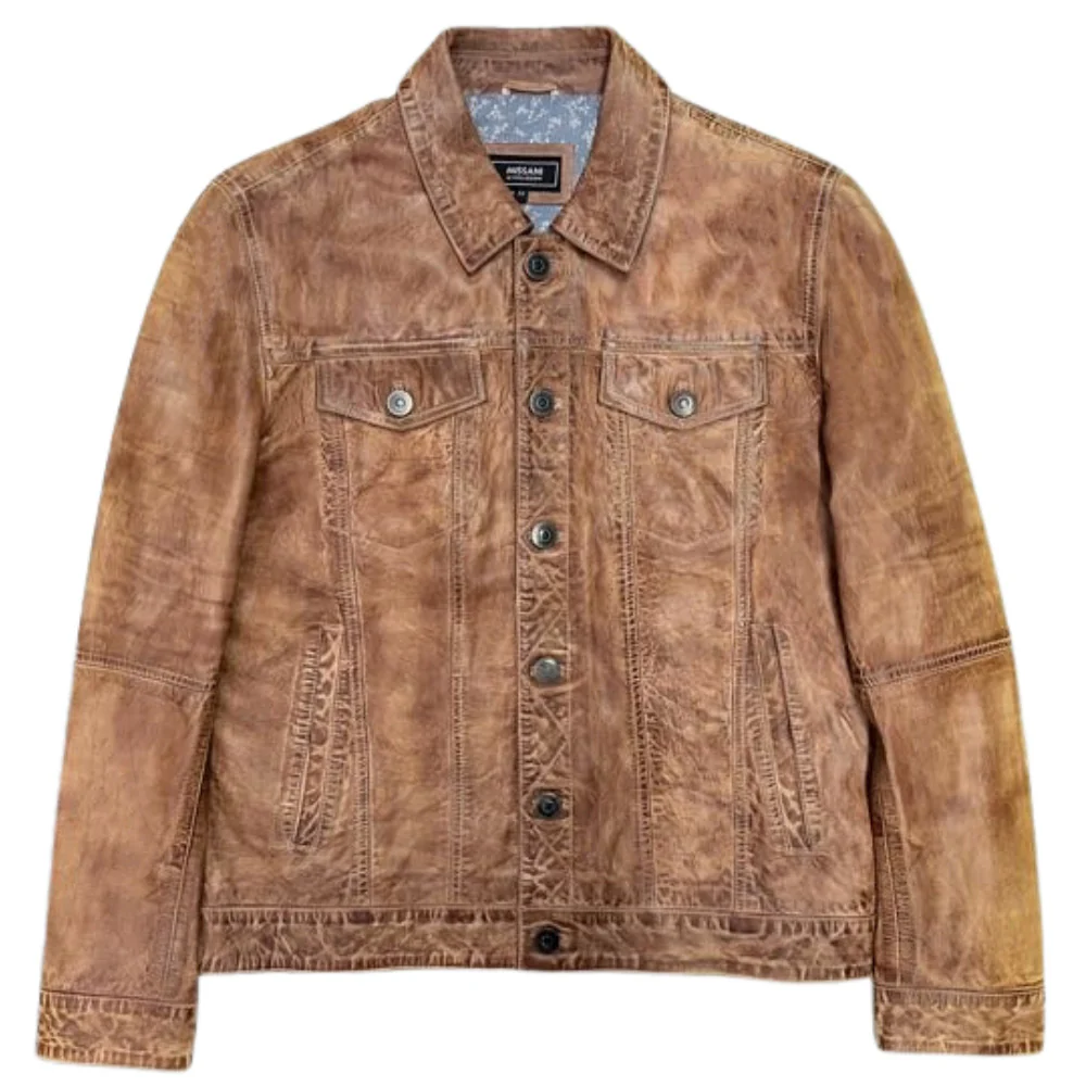 Missani Le Collezioni BF Leather Jean Jacket 392994 - Image 12