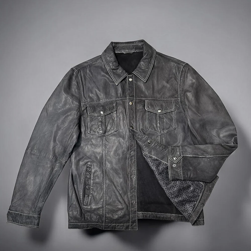 MISSANI LE COLLEZIONI New Leather Shirt Jackets 396428 - Image 3