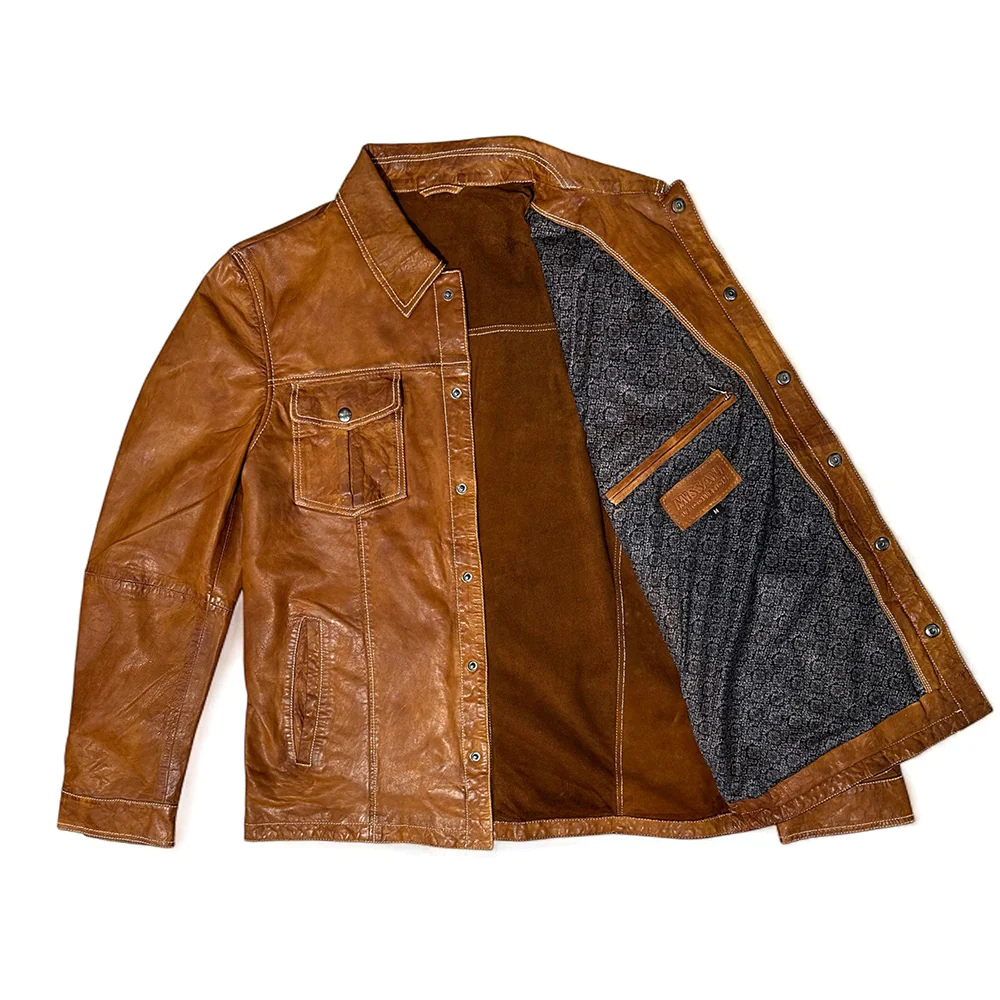 MISSANI LE COLLEZIONI New Leather Shirt Jackets 396428 - Image 6