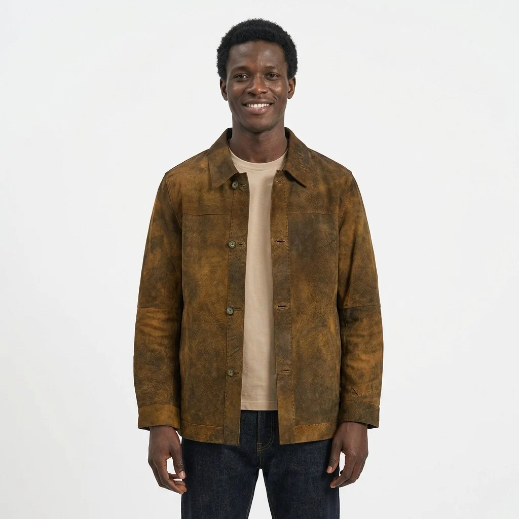 Missani Reversible Distressed Leather Jacket - Image 12