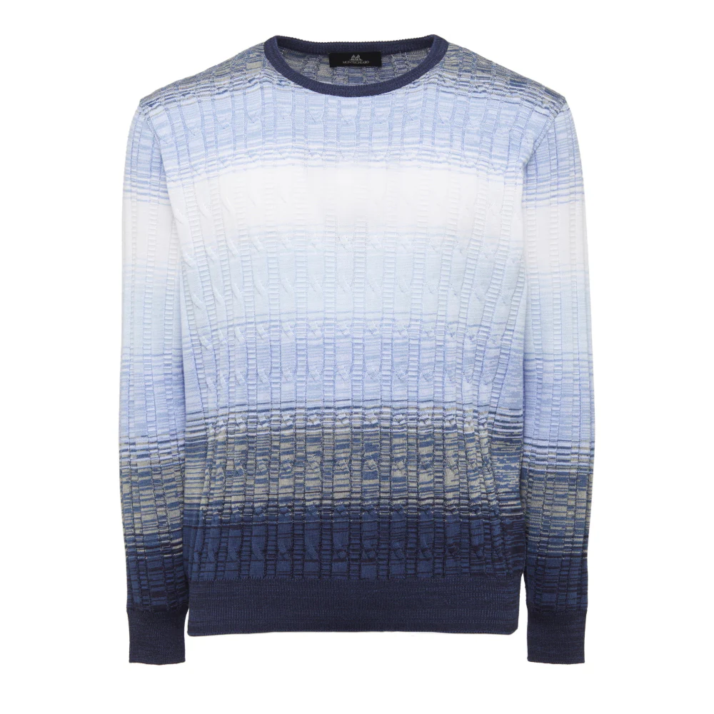 Montechiaro Crew Neck Italian Ombre Sweater 31128110M