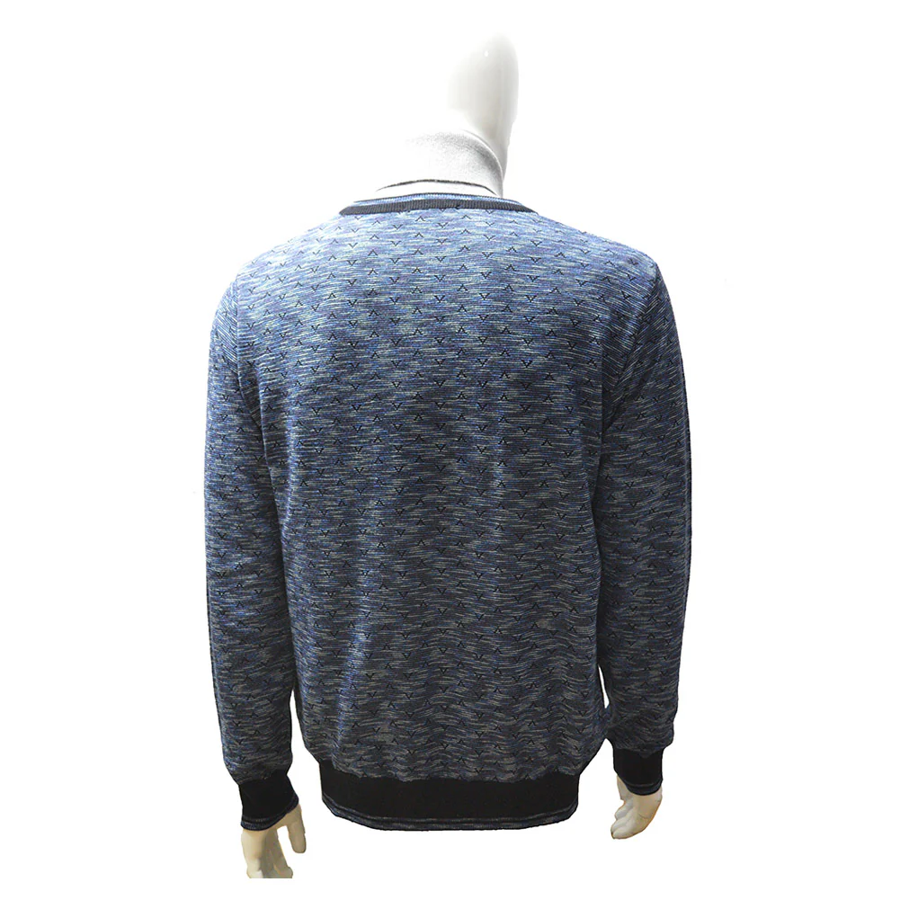 Montechairo Multi Blue Color V-Neck Sweater - Image 2