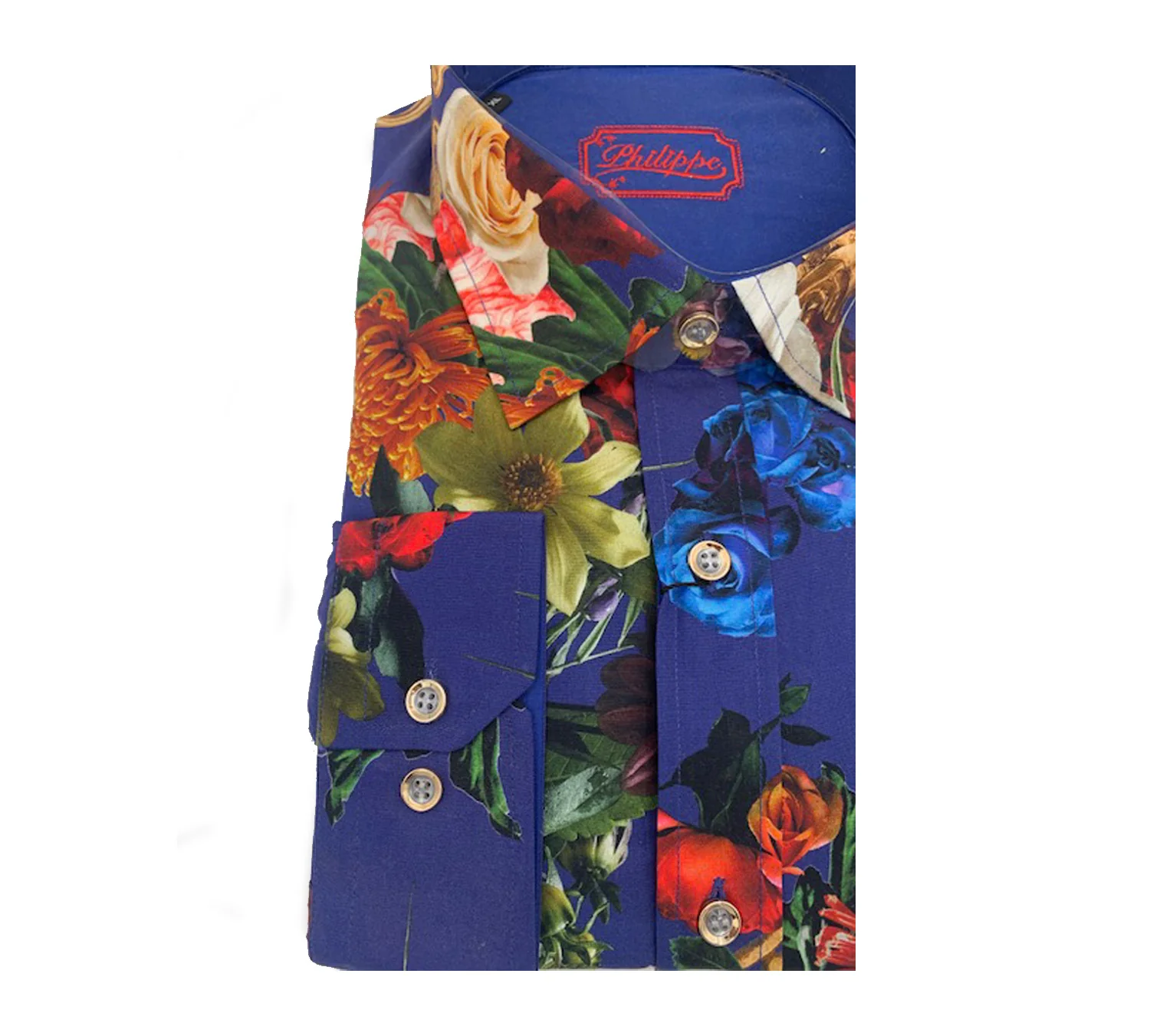 Philippe Royal Floral Button Up Shirt A82 - Image 4