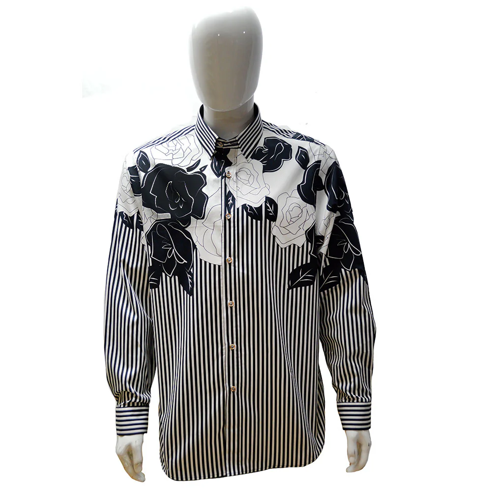 Philippe White and Black Button Up Shirt 8714 - Image 3