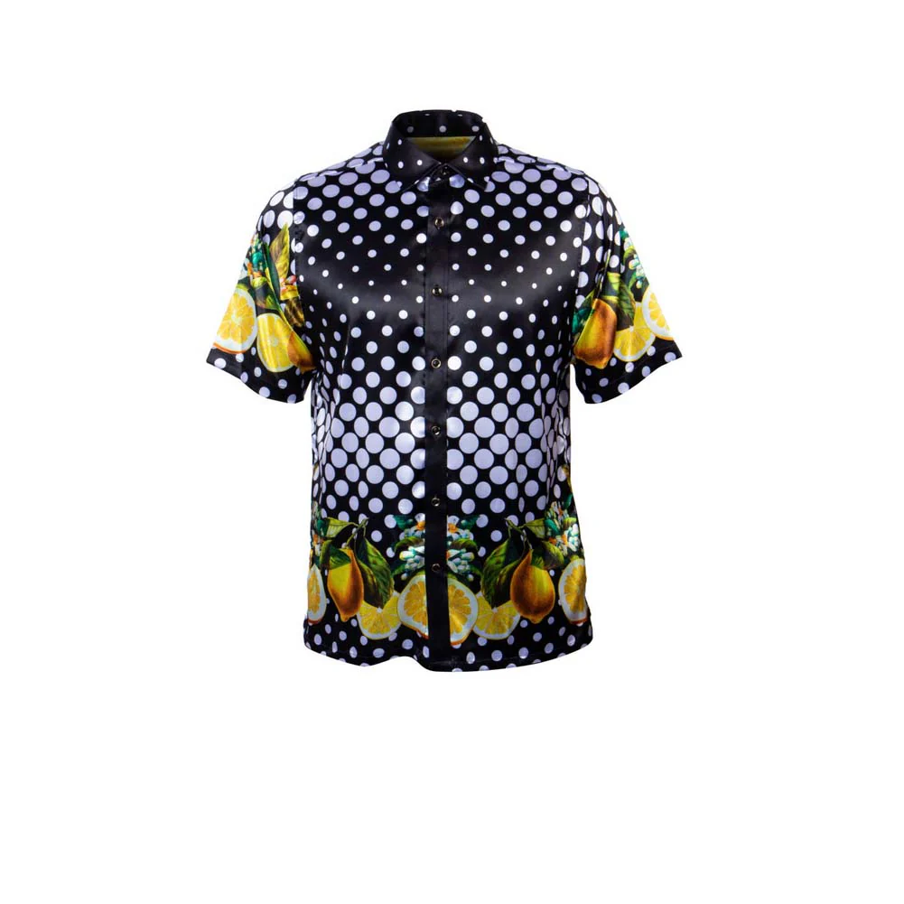 Prestige Black-Lemon Button Up Shirt 121 - Image 2