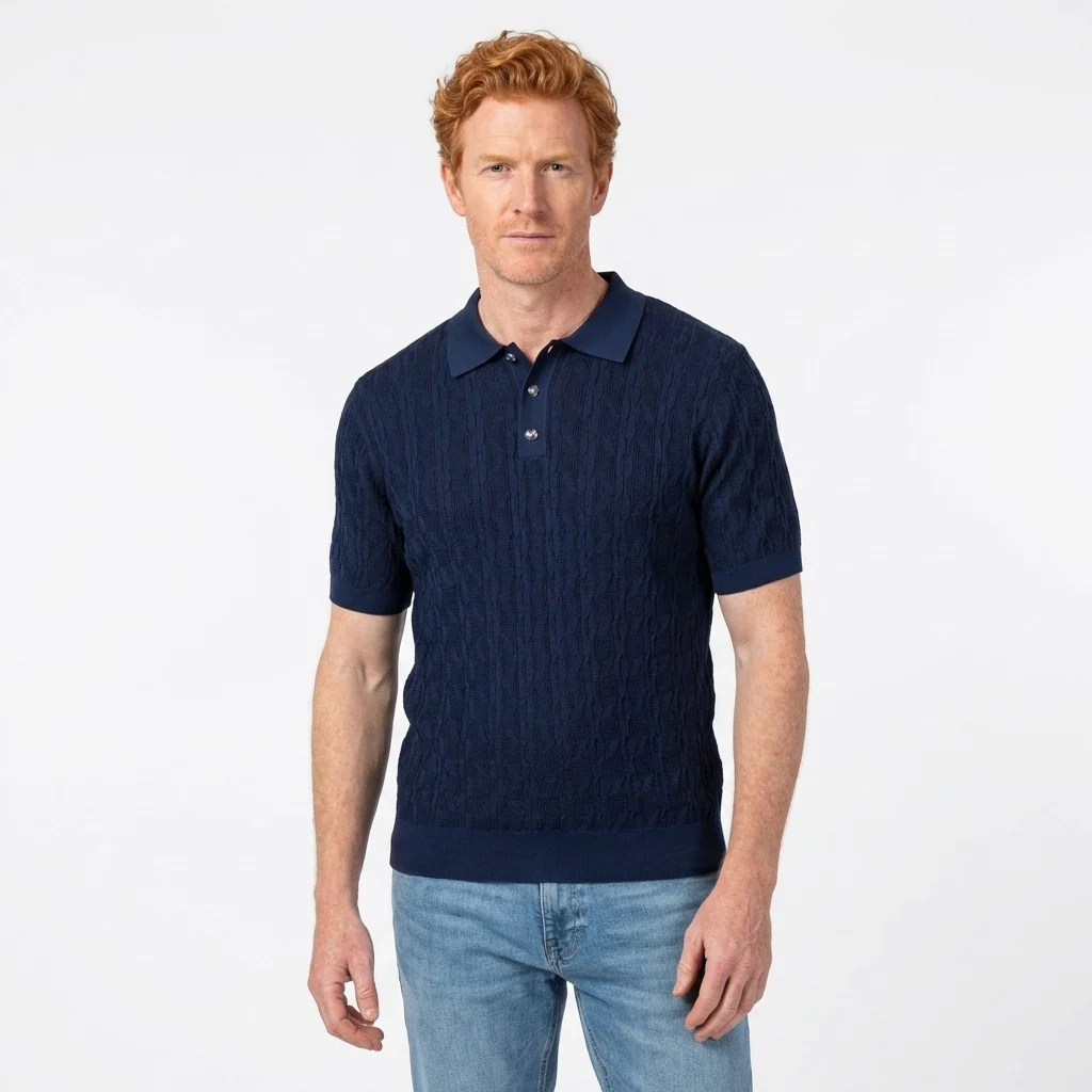 Prestige Knit Design Multi-Color Polo CMK 6001