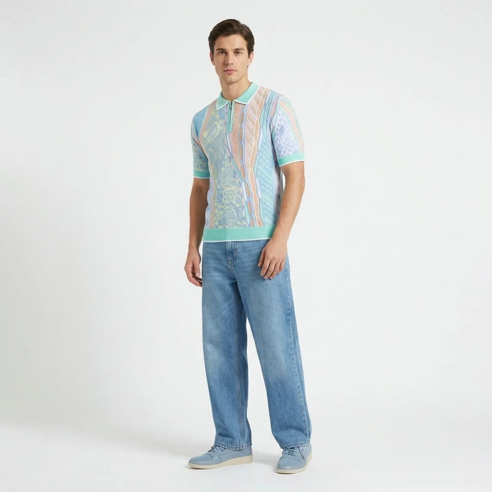 Prestige Knit Design Multi-Color Polo CMK 6002 - Image 2