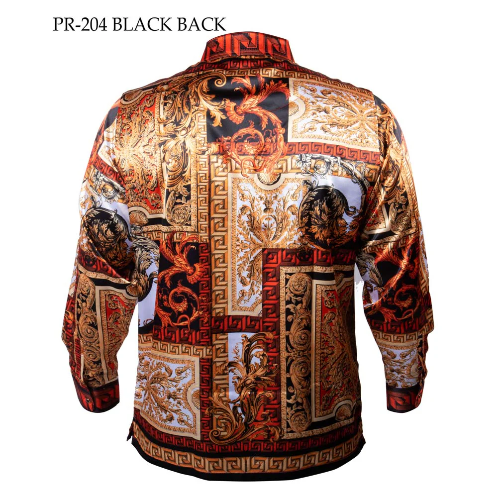 Prestige Satin Digital Print Button Up Shirt - Image 2