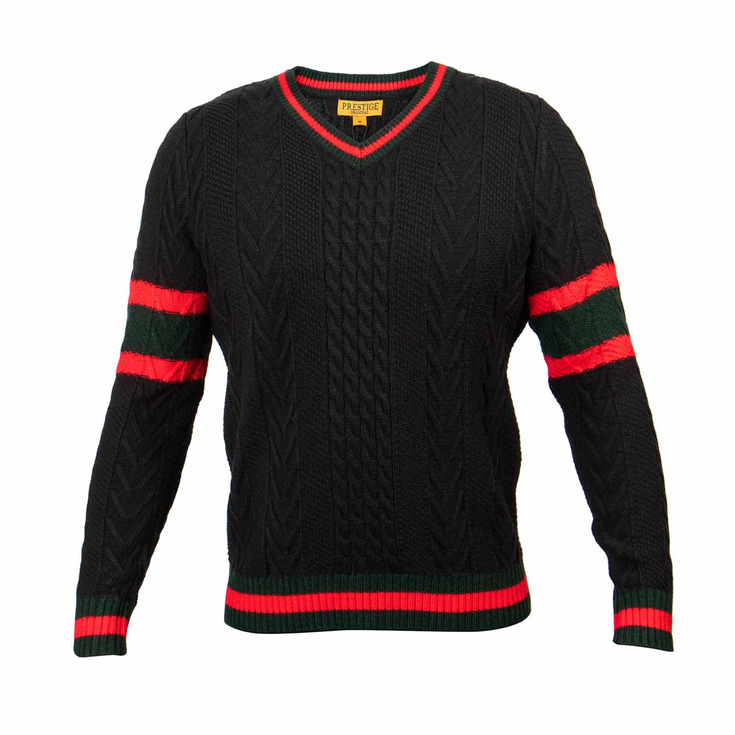 Prestige Striped V-Neck Sweater 525