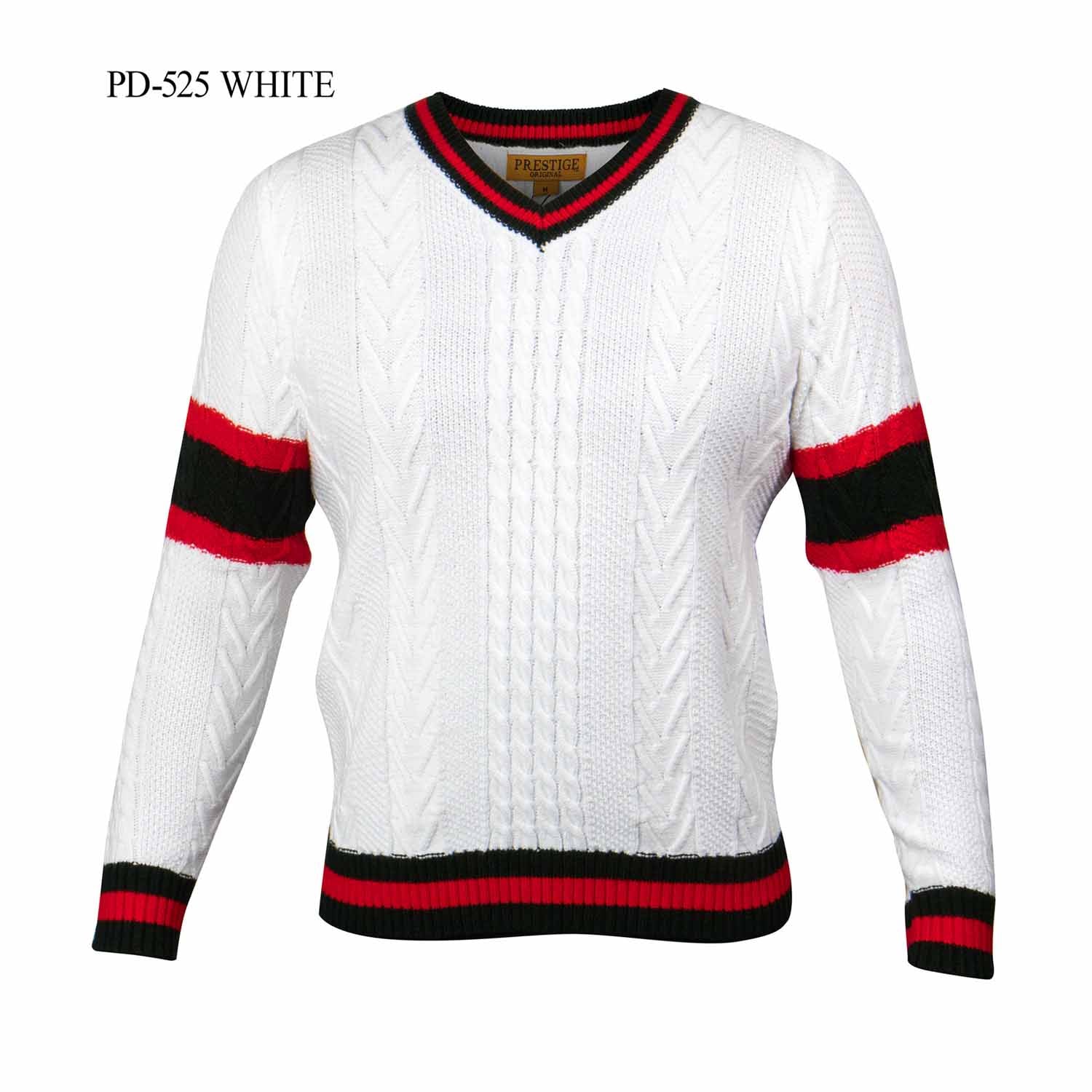 Prestige Striped V-Neck Sweater 525 - Image 4