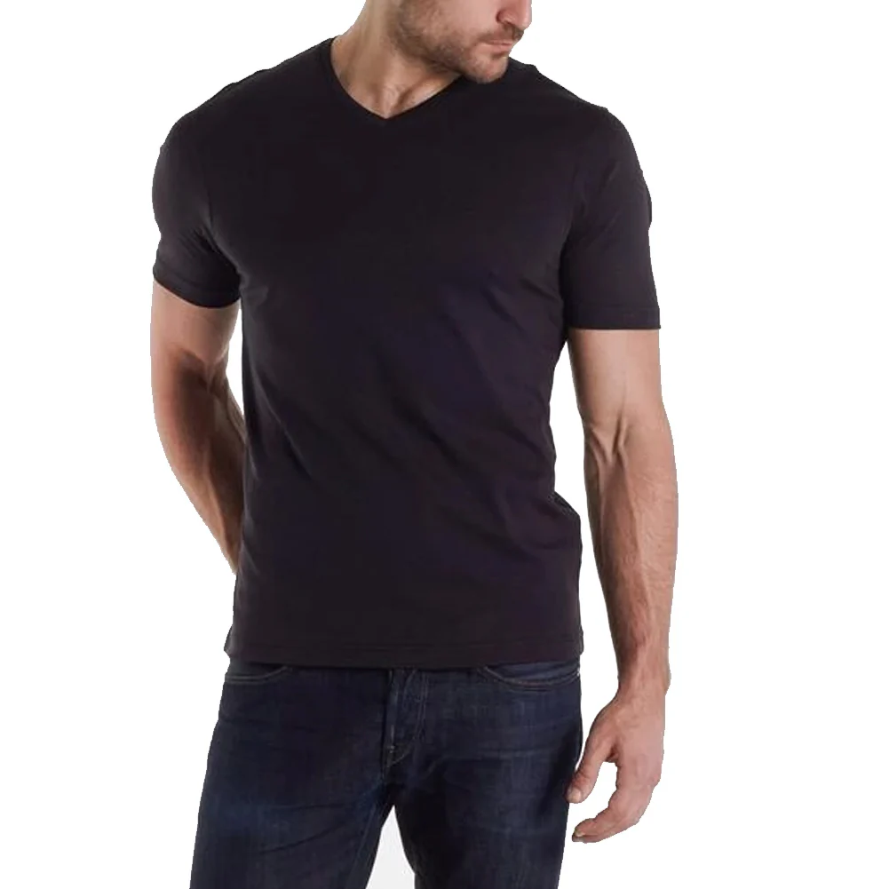 Raffi Mens Aqua Cotton T-Shirt - Image 5