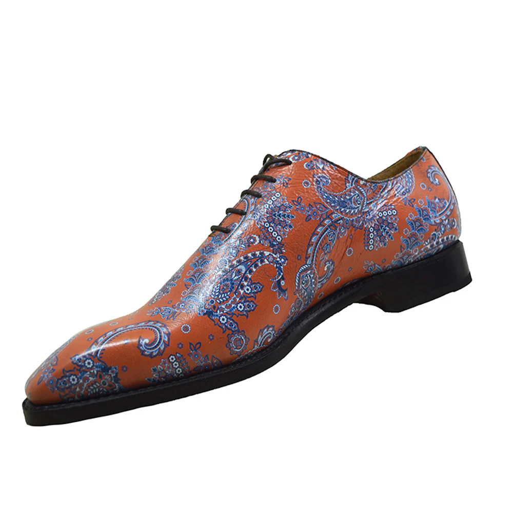 Sheriff Collection 1505 Paisley Print Calf Lace Up - Image 5