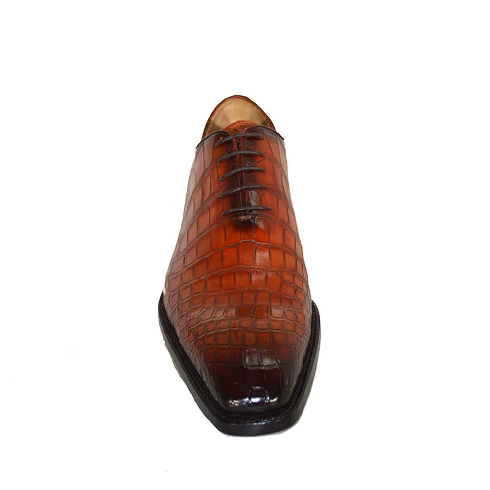 Sheriff Collection 1505 Whole Cut Alligator Dress Shoes - Image 3