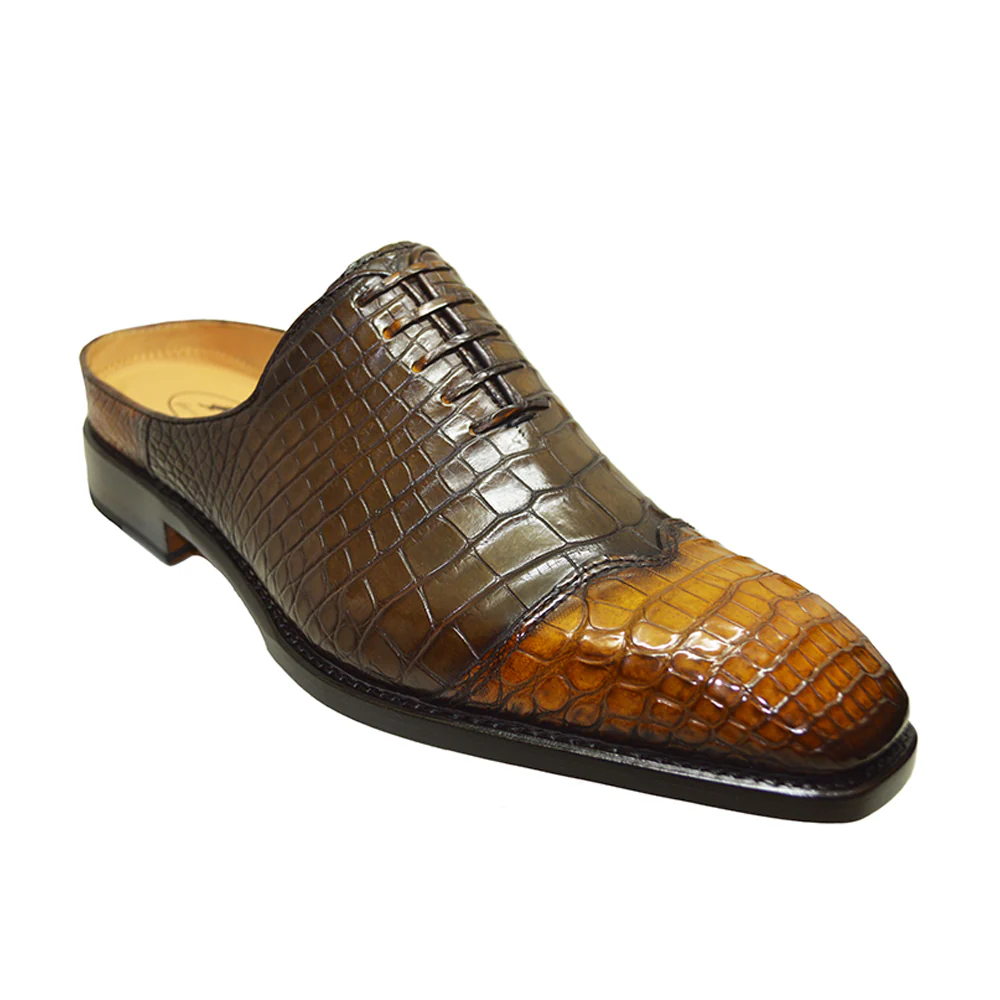 Sheriff Collection 2 Tone Alligator Half Shoe - Image 5
