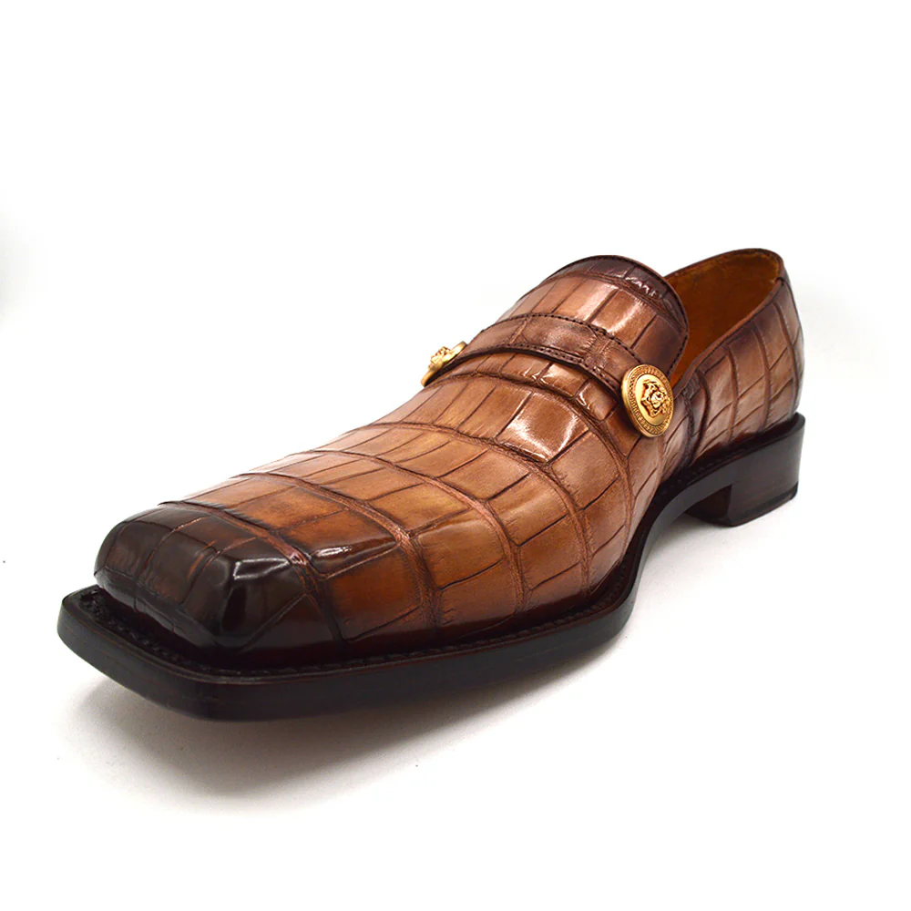 Sheriff Collection 22130 Alligator Square Dress Shoe - Image 11
