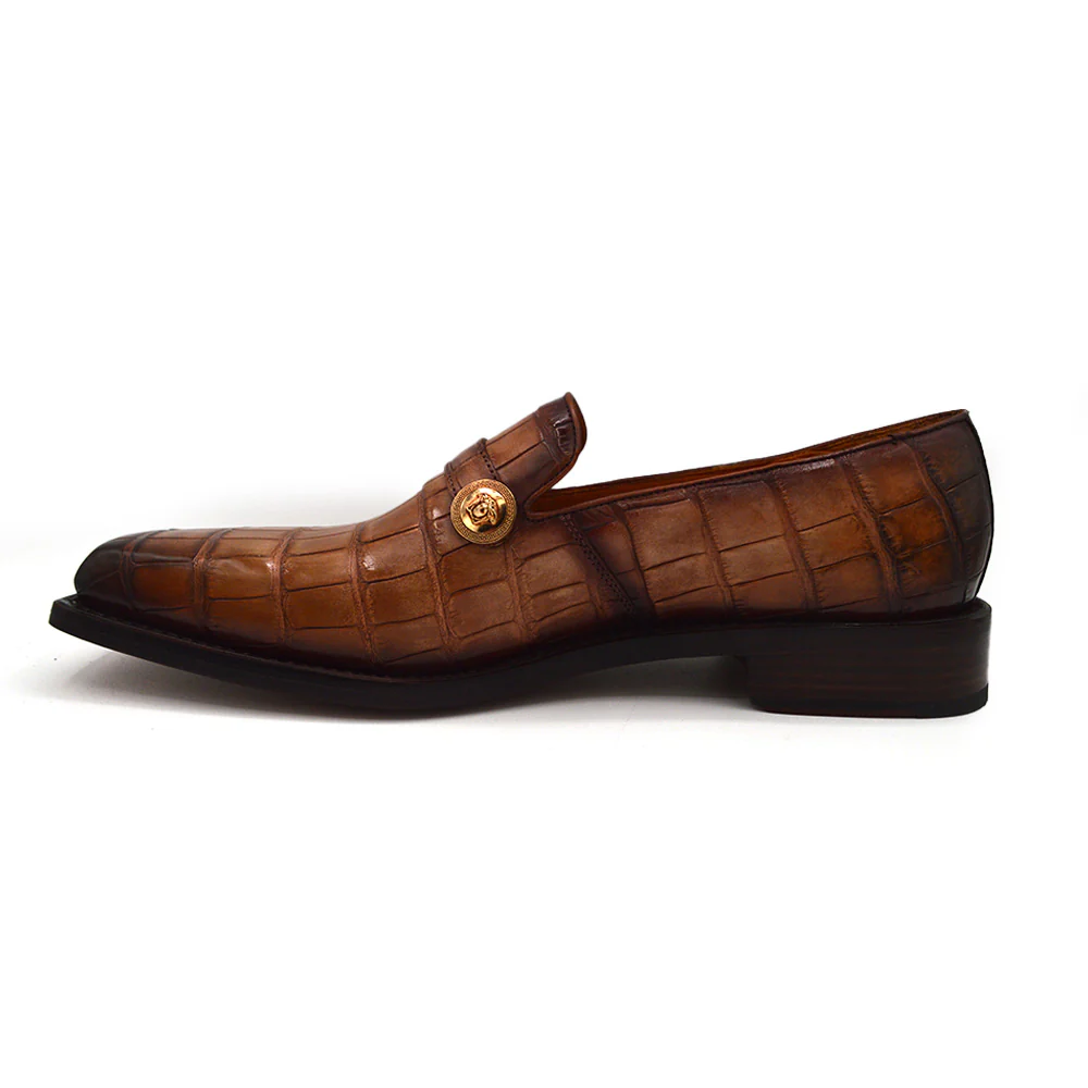 Sheriff Collection 22130 Alligator Square Dress Shoe - Image 12