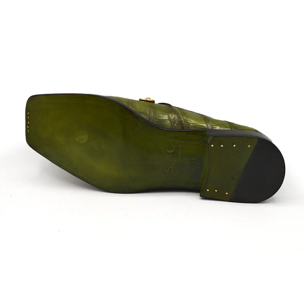 Sheriff Collection 22130 Alligator Square Dress Shoe - Image 6