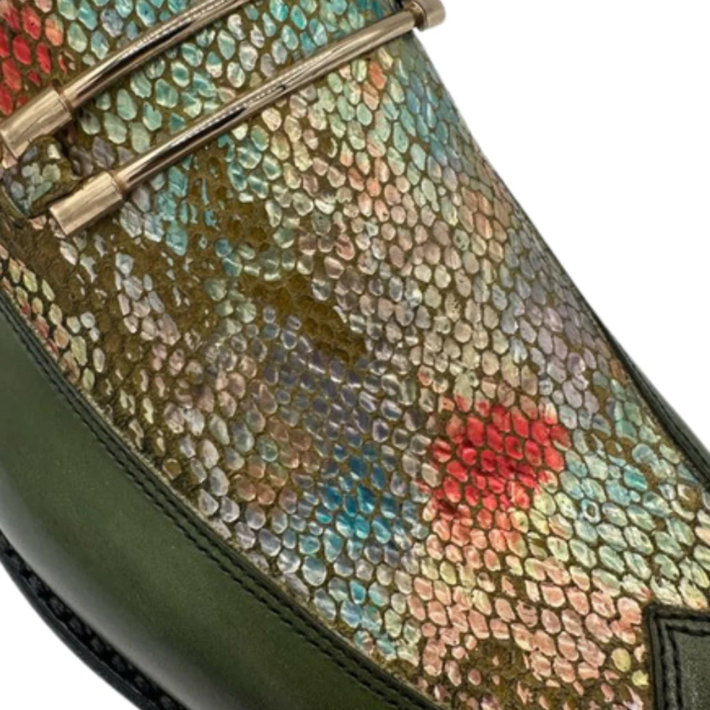 Sheriff Collection 2446-2002 Python and Calf Slip-On Half Shoes - Image 3