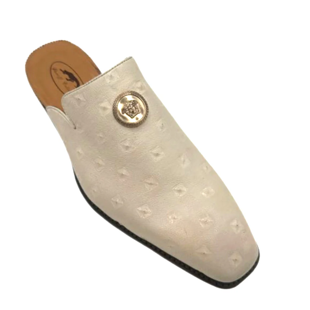 Sheriff Collection 2442-2002 White Calf Slip-On Half Shoes - Image 2