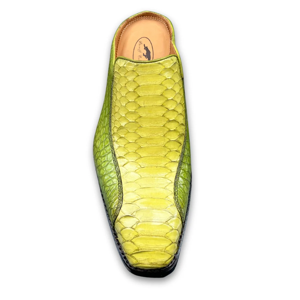 Sheriff Collection 2538-2002 Avocado Alligator and Python Half Shoes - Image 3